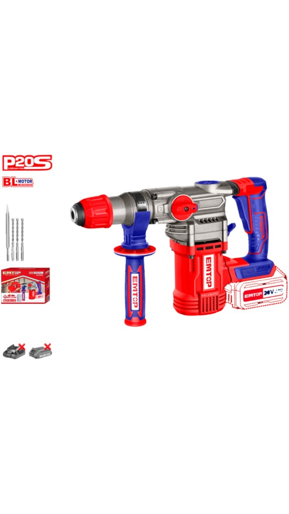 TALADRO MARTILLO BATERÍA EMTOP 4,5J