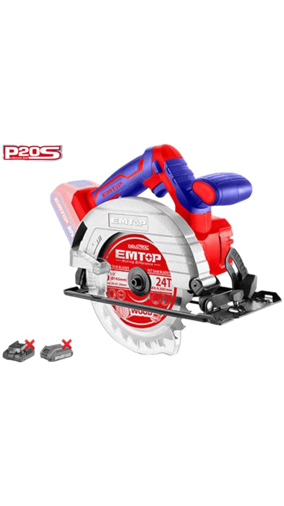 SIERRA CIRCULAR A BATERÍA EMTOP 165MM