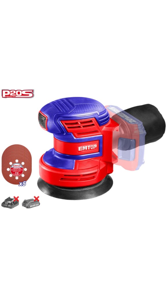 LIJADORA ORBITAL A BATERÍA EMTOP