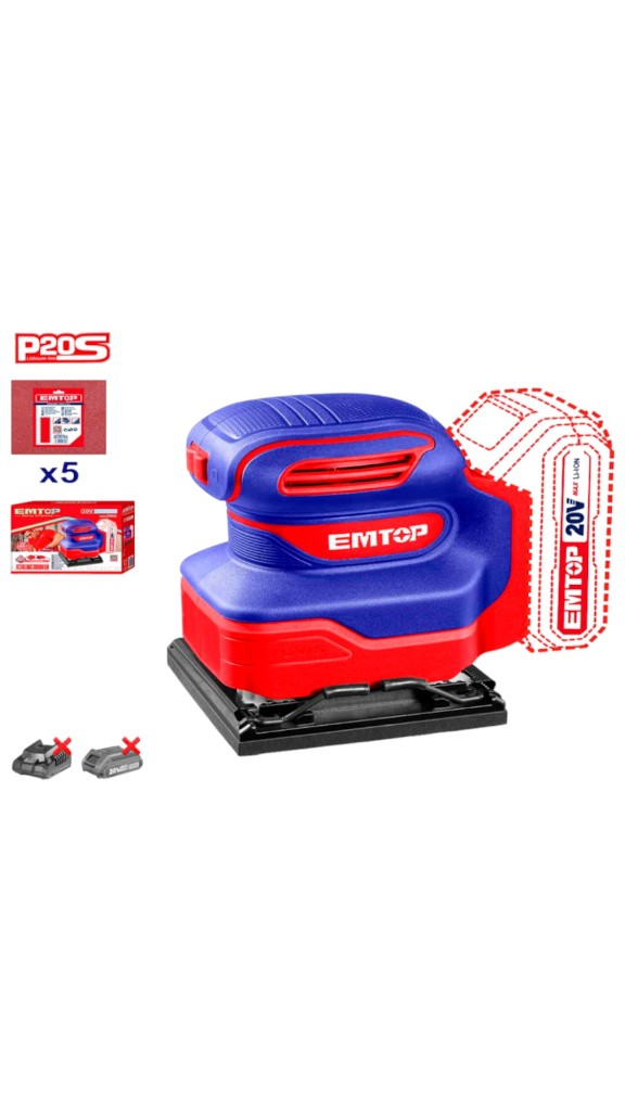 LIJADORA MOUSE A BATERÍA EMTOP