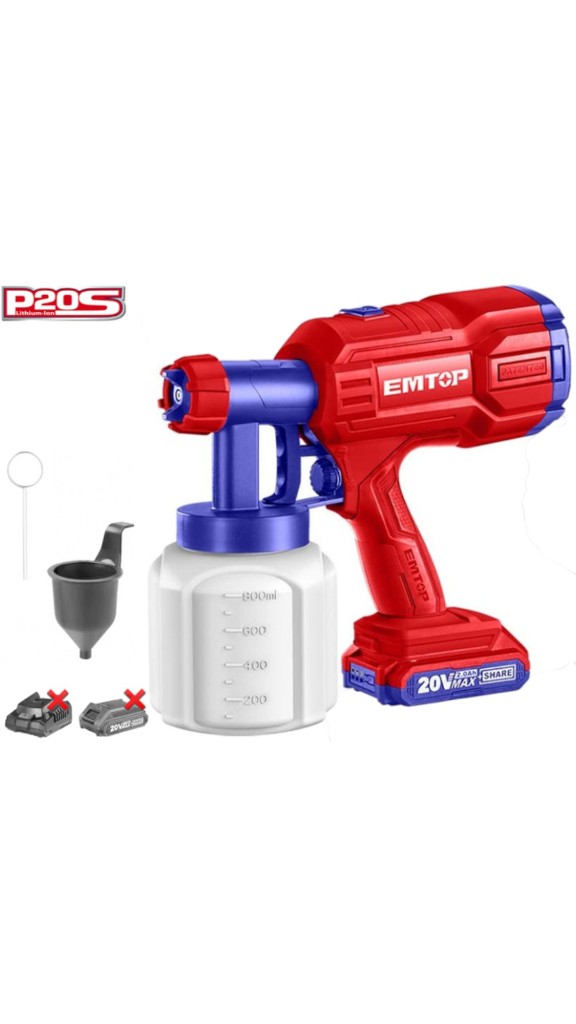 PISTOLA DE PINTURA A BATERÍA EMTOP