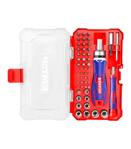 DESTORNILLADOR CON PUNTERAS 55 PIEZAS EMTOP