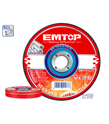 CAJA 10 DISCOS DE CORTE 115MM