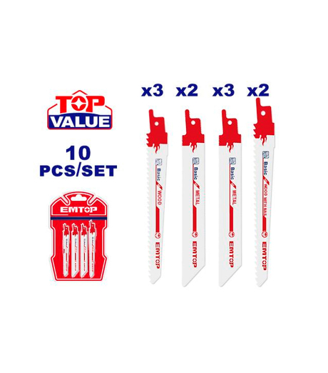 BLÍSTER 10 SIERRAS MADERA Y METAL SIERRA SABLE