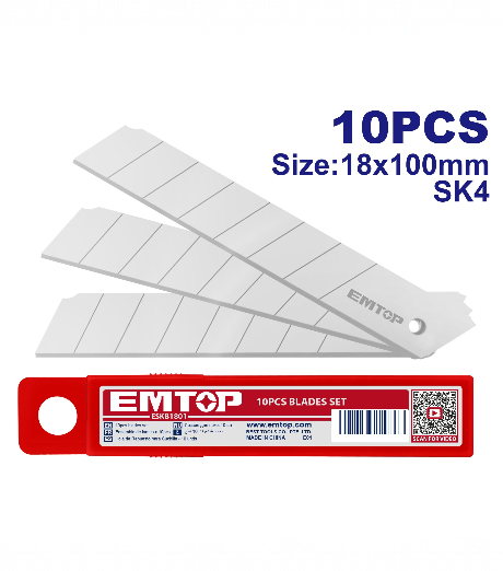 BLÍSTER 10 CUCHILLAS CUTTER EMTOP
