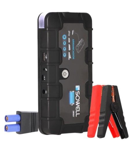 ARRANCADOR BATERÍAS 12V 3 EN 1 12000MAH