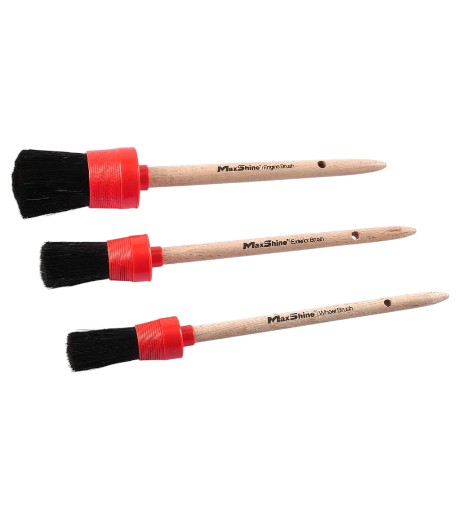 PACK 3 CEPILLOS DE MADERA PARA DETALLADO